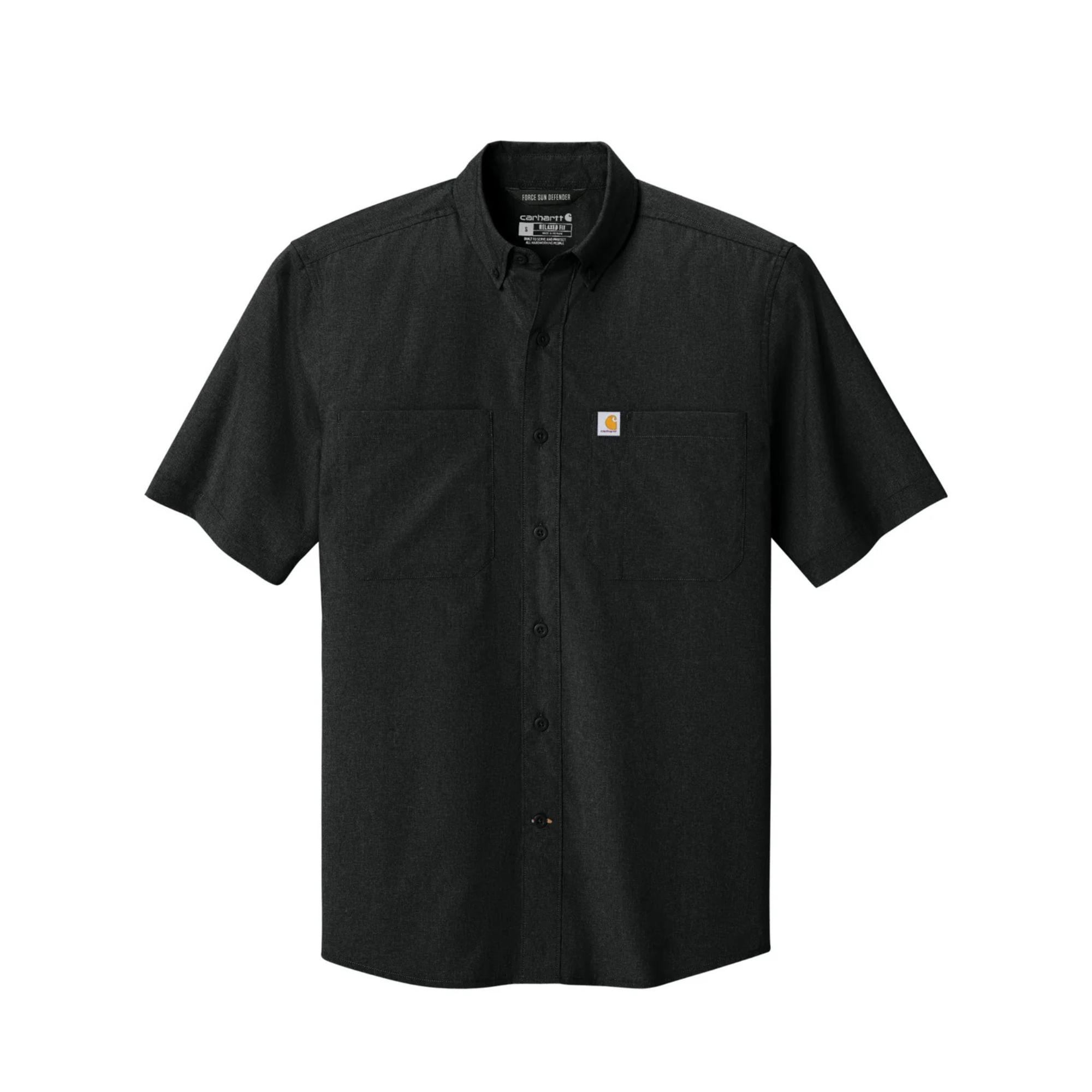 Carhartt Force Sun Defender Woven Relaxed Black Short Sleeve Shirt from Columbia Safety